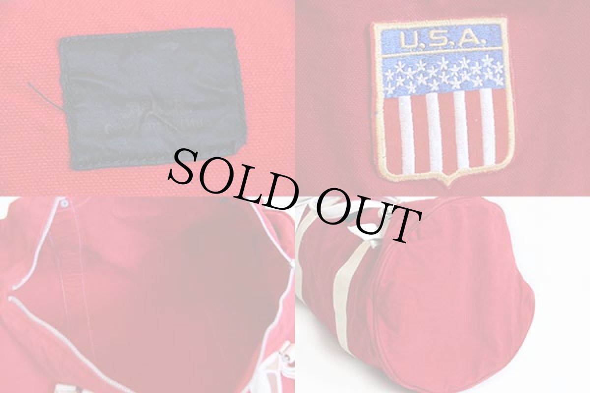 画像3: 70s Reach USAパッチ付き キャンバス ダッフルバッグ 赤 (3)