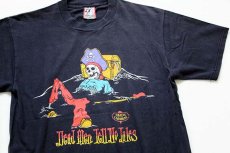 画像1: 90s USA製 Disneyディズニー PIRATES OF THE CARIBBEAN Dead Men Tell No Tales パイレーツ オブ カリビアン コットンTシャツ 黒 L (1)