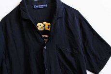 画像5: 80s George Besson DATSUN 280-ZX 刺繍 半袖 レーヨンシャツ 黒 (5)