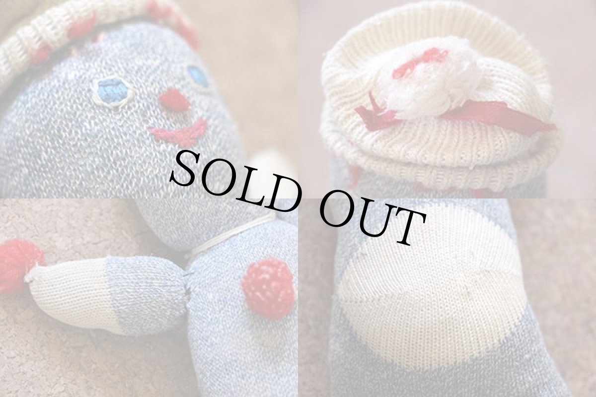 画像5: ビンテージ ハンドメイド ソックドール ぬいぐるみ 2体セット★ソックモンキー (5)