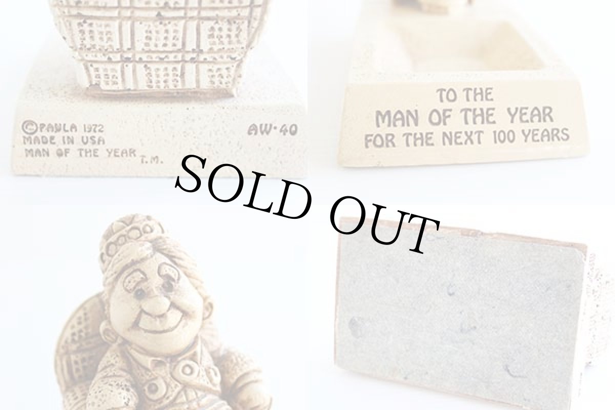 画像3: 70s USA製 TO THE MAN OF THE YEAR FOR THE NEXT 100 YEARS トレー付き メッセージドール (3)