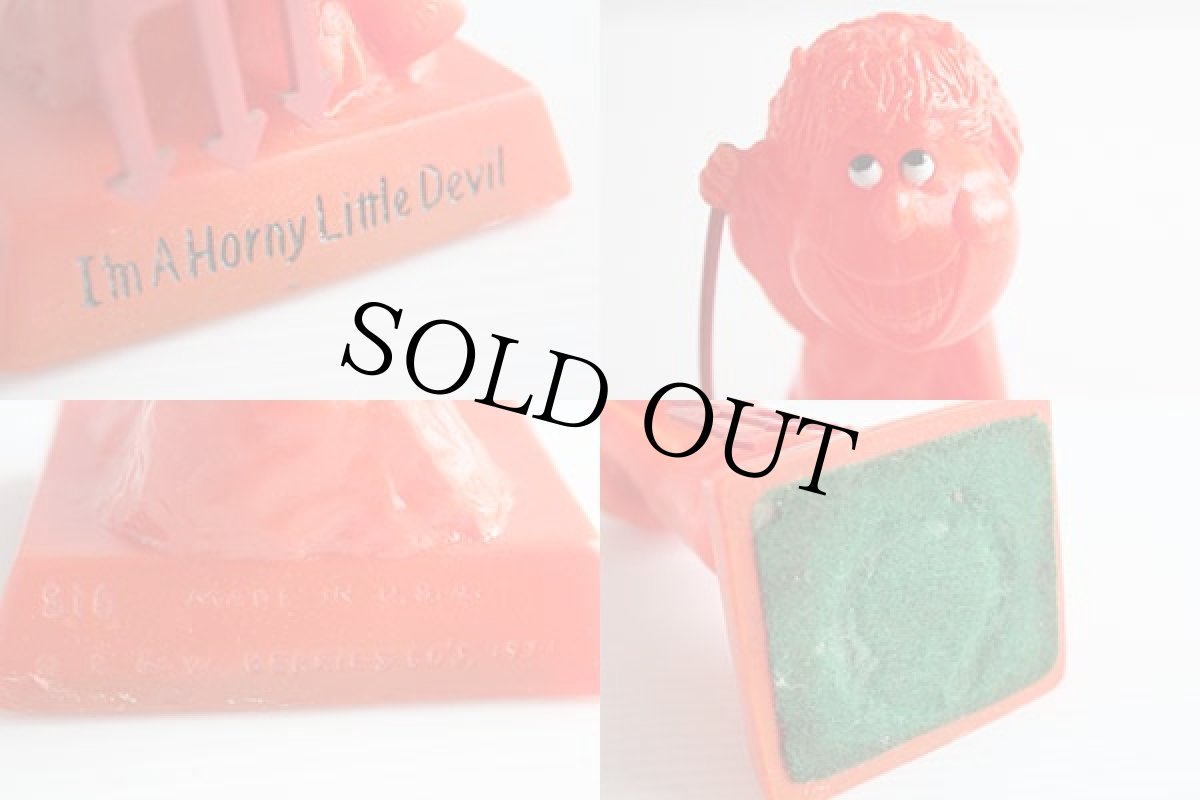 画像3: 70s USA製 I'm A Horny Little Devil レッドデビル メッセージドール 赤 (3)