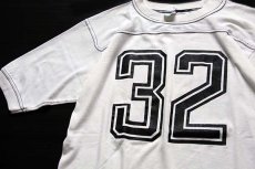 画像1: 70s USA製 Fun-Tees 32 ナンバリング フットボールTシャツ 白 L (1)