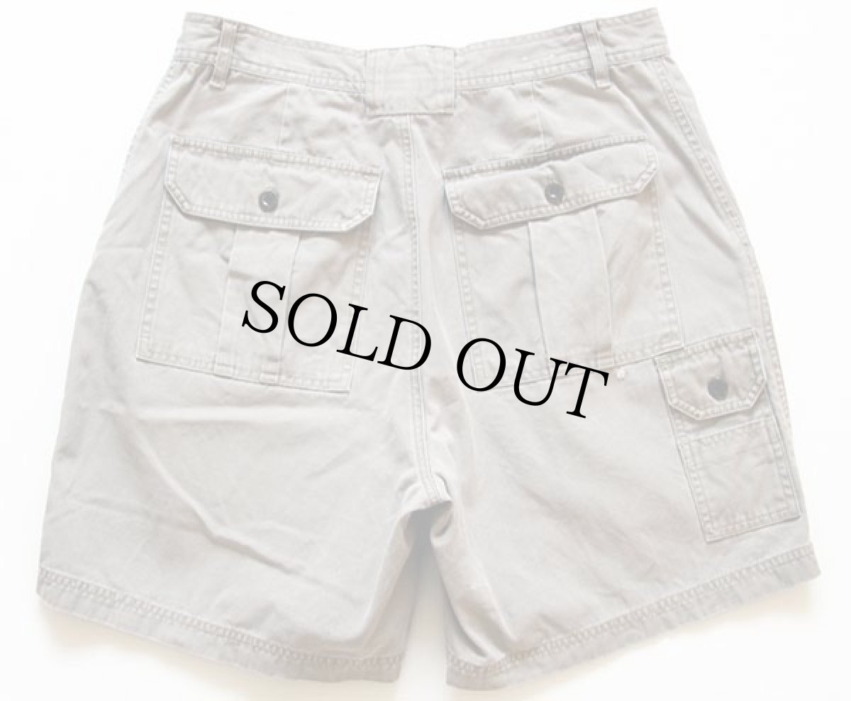 画像2: 90s EddieBauerエディーバウアー コットン ブッシュ ショートパンツ グレーベージュ 33★ショーツ (2)