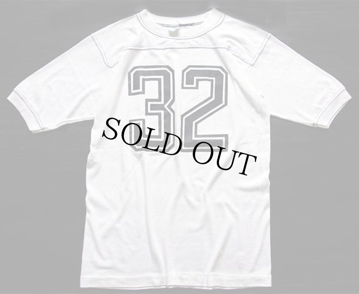 画像1: 70s USA製 Fun-Tees 32 ナンバリング フットボールTシャツ 白 L (1)