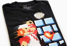 画像1: 未使用★Nintendo SUPER MARIO BROS.スーパーマリオ コットンTシャツ 黒 S (1)