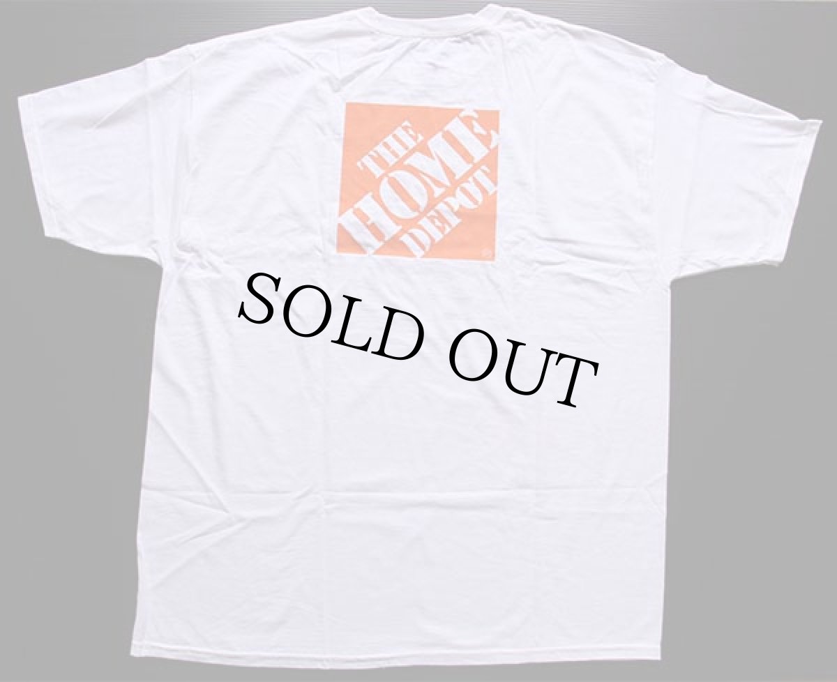 画像2: 未使用★Hanes THE HOME DEPOTホームデポ ロゴ 両面プリント コットンTシャツ 白 2XL★特大 (2)