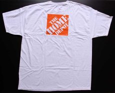 画像2: 未使用★Hanes THE HOME DEPOTホームデポ ロゴ 両面プリント コットンTシャツ 白 2XL★特大 (2)