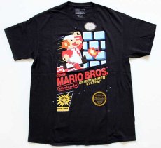 画像2: 未使用★Nintendo SUPER MARIO BROS.スーパーマリオ コットンTシャツ 黒 S (2)