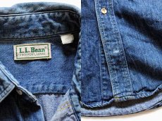 画像3: 80s L.L.Bean 半袖 デニムシャツ M (3)