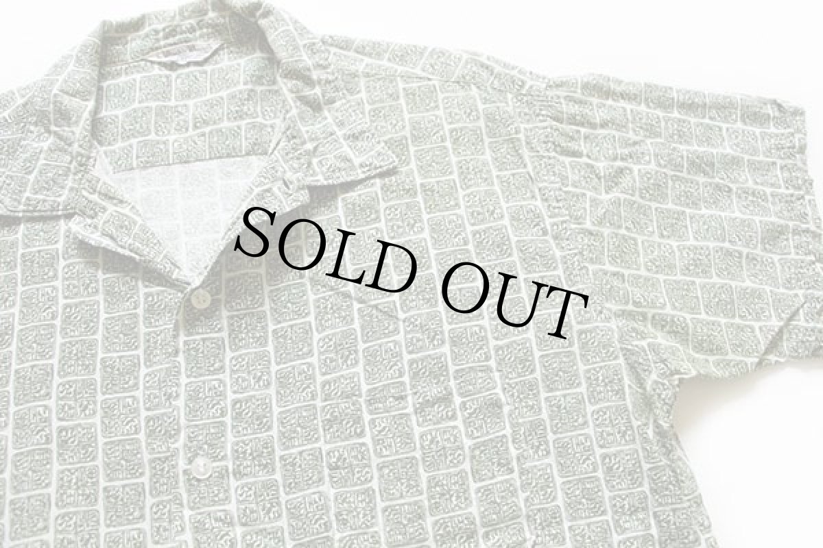 画像2: 60s Beltex 総柄 半袖 コットンシャツ L (2)