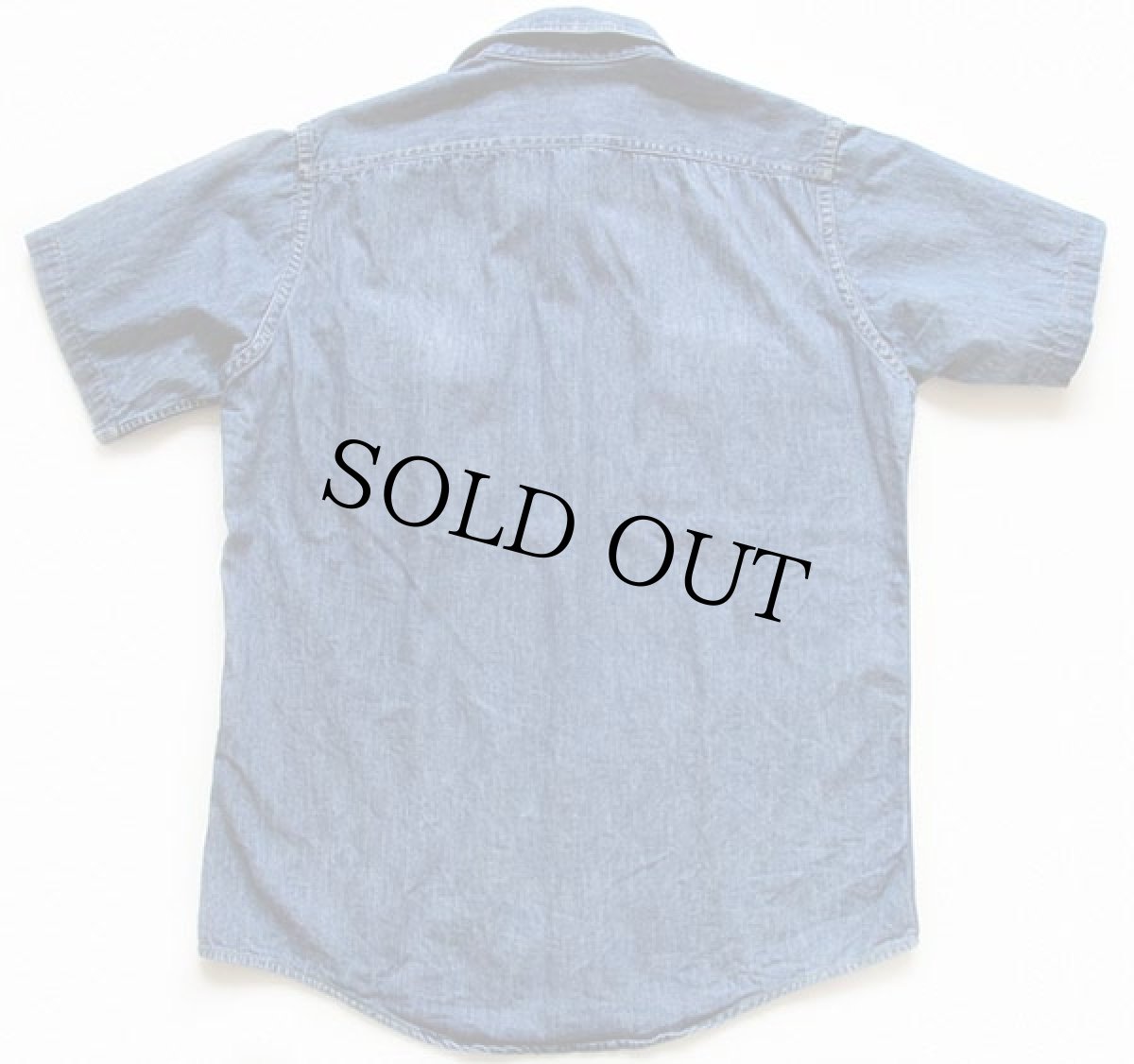 画像2: 80s L.L.Bean 半袖 デニムシャツ M (2)