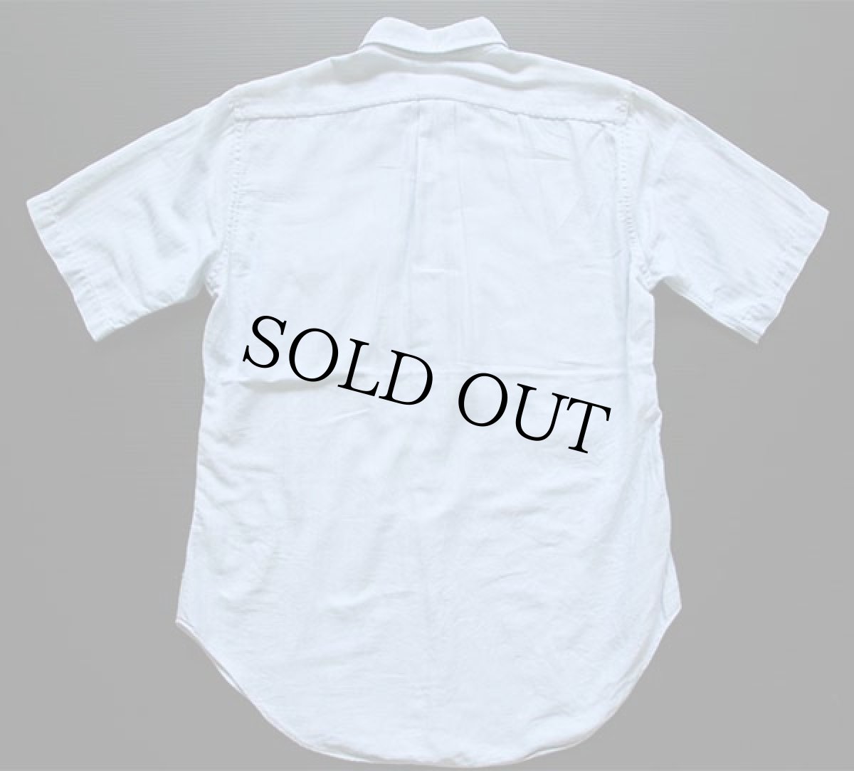 画像2: 60s USA製 ARROW CUM LAUDE ヘリンボーン 三点留め ボタンダウン 半袖 コットンシャツ 水色 15 (2)