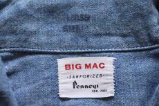 画像3: 60s Penneys BIGMACビッグマック 半袖 コットン シャンブレーシャツ S (3)