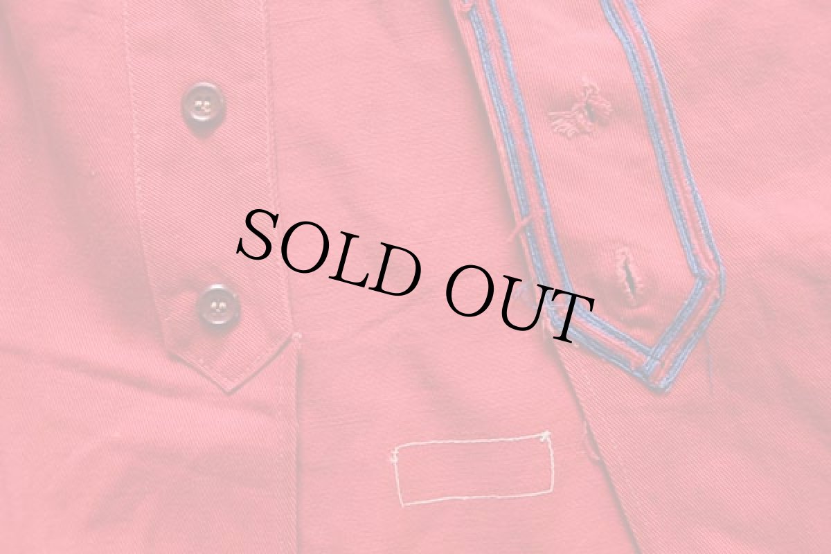 画像6: 40s AMCO AMERICAN LEGION フェルトパッチ マチ付き コットン ベースボールシャツ 赤 (6)