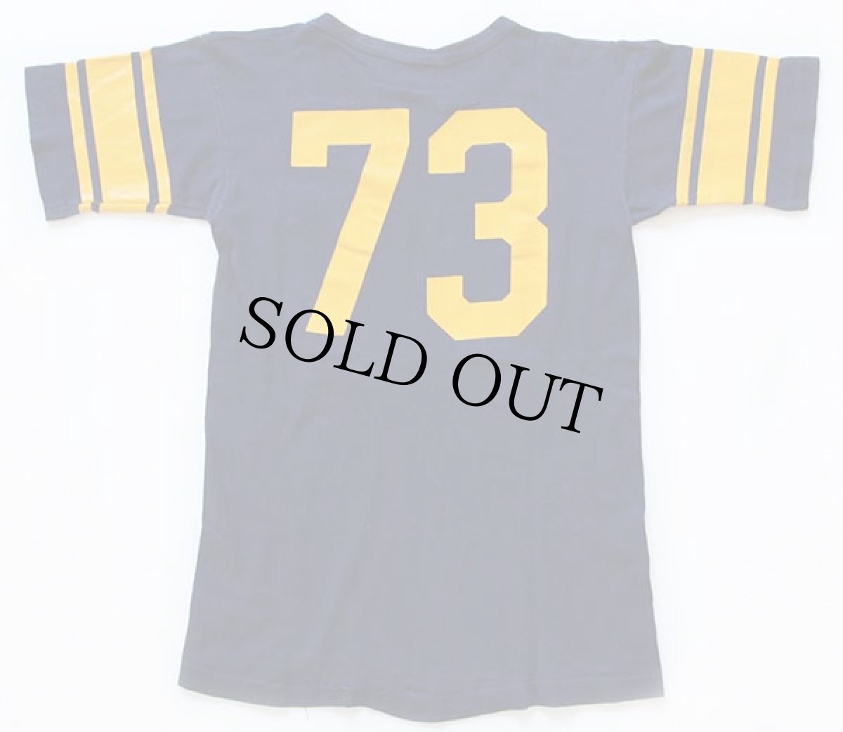画像2: 70s Championチャンピオン ST.CLOUD STATE 73 ナンバリング コットン フットボールTシャツ 紺 (2)