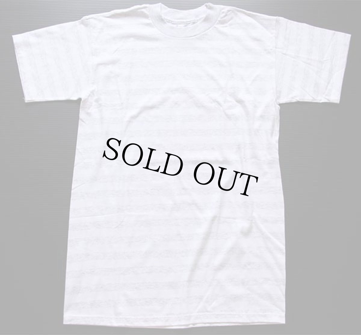 画像2: デッドストック★90s USA製 LA LOVING ボーダー コットンTシャツ 杢グレー×白 M (2)