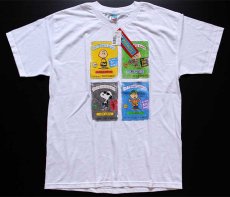 画像2: 未使用★PEANUTS スヌーピー コットンTシャツ 白 L (2)