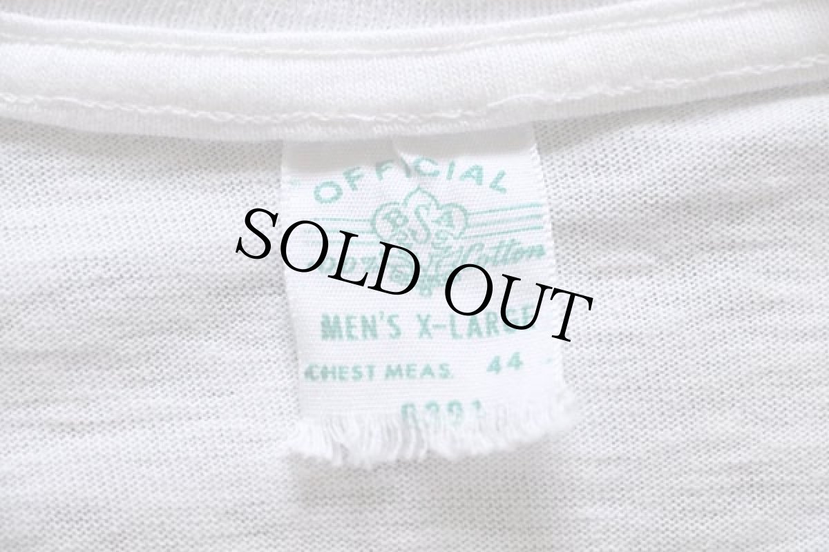 画像4: 60s BSA ボーイスカウト NATIONAL JAMBOREE 染み込みプリント コットンTシャツ 白 XL (4)