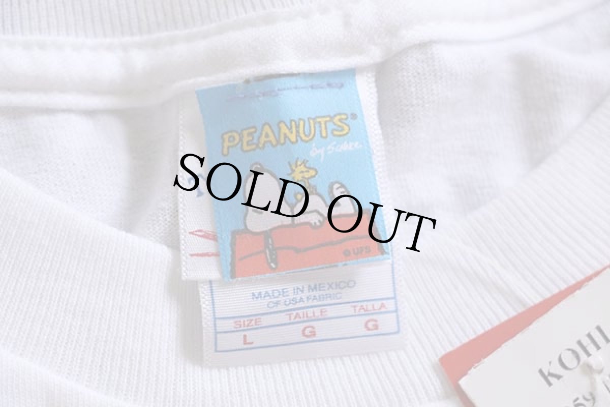 画像4: 未使用★PEANUTS スヌーピー コットンTシャツ 白 L (4)
