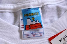 画像4: 未使用★PEANUTS スヌーピー コットンTシャツ 白 L (4)