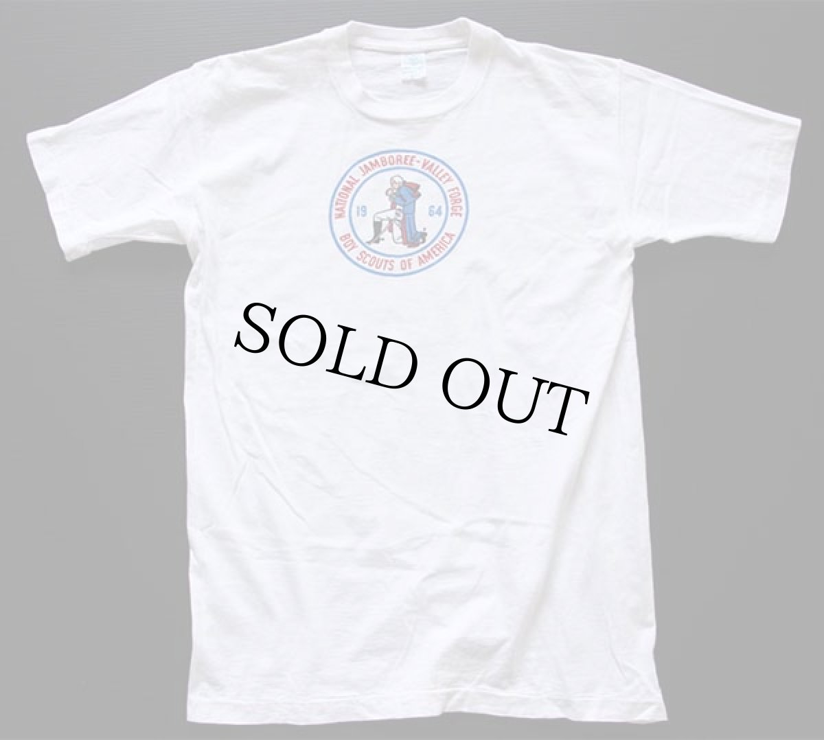 画像2: 60s BSA ボーイスカウト NATIONAL JAMBOREE 染み込みプリント コットンTシャツ 白 XL (2)