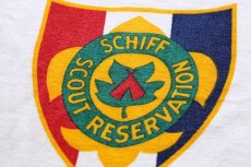 画像5: 50s BSA ボーイスカウト SCHIFF SCOUT RESERVATION 染み込みプリント コットンTシャツ 白 XL (5)