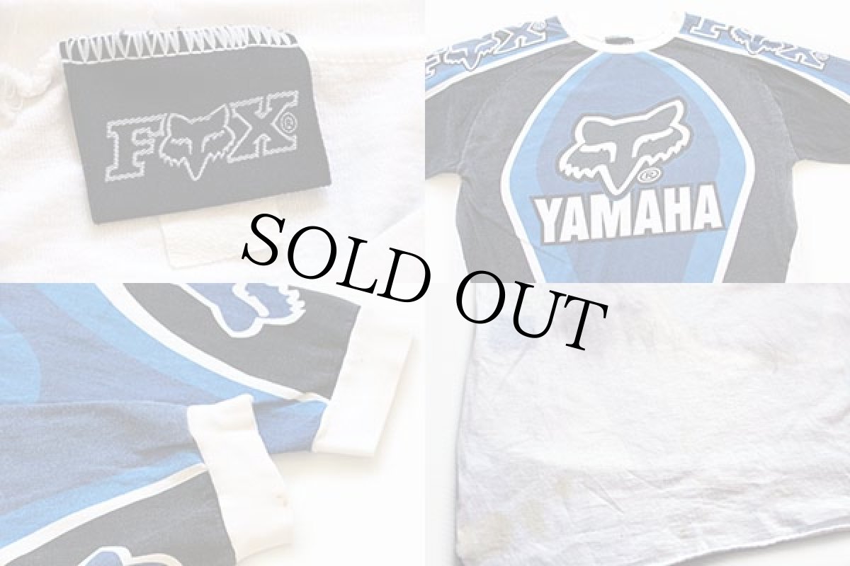画像3: 90s FOX RACING YAMAHAヤマハ コットン モトクロス レーシングシャツ (3)