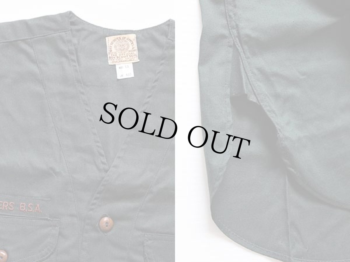 画像3: デッドストック★40s BSA EXPLORER ボーイスカウト マチ付き ノーカラー 半袖 コットンポプリンシャツ 13 (3)