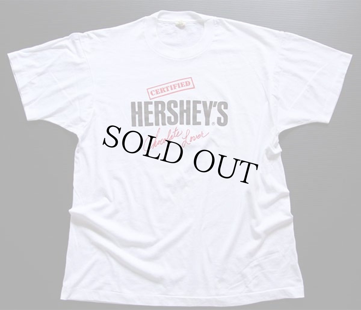 画像2: 80s USA製 HERSHEY'Sハーシーズ チョコレート ロゴ Tシャツ 白 XL (2)