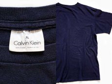 画像3: 90s USA製 Calvin Kleinカルバンクライン 星条旗 コットンTシャツ 紺 XL (3)