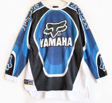 画像1: 90s FOX RACING YAMAHAヤマハ コットン モトクロス レーシングシャツ (1)