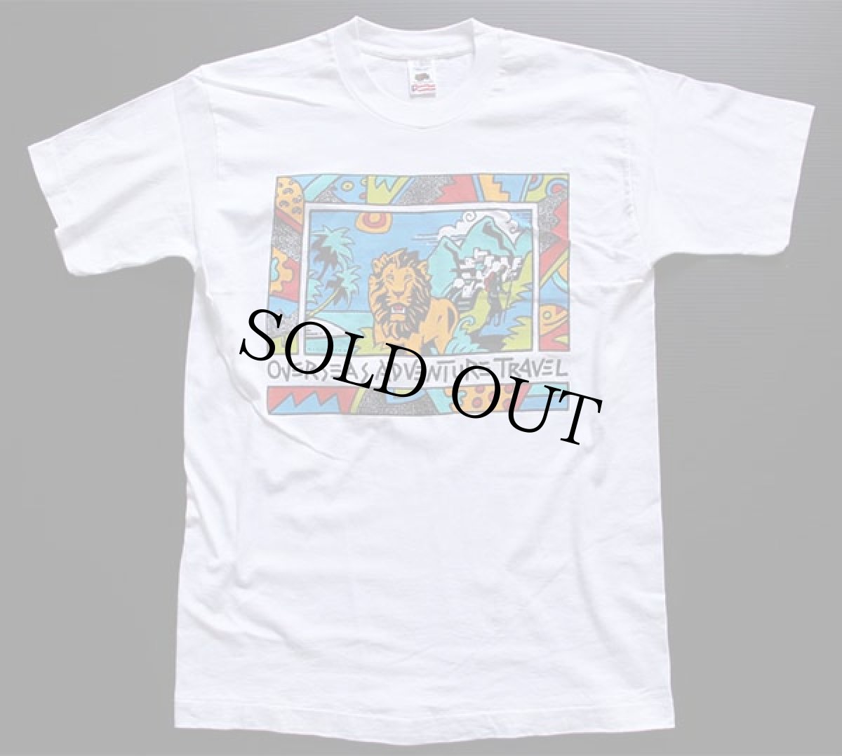 画像2: 90s OVERSEAS ADVENTURE TRAVEL コットンTシャツ 白 M (2)