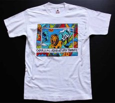 画像2: 90s OVERSEAS ADVENTURE TRAVEL コットンTシャツ 白 M (2)