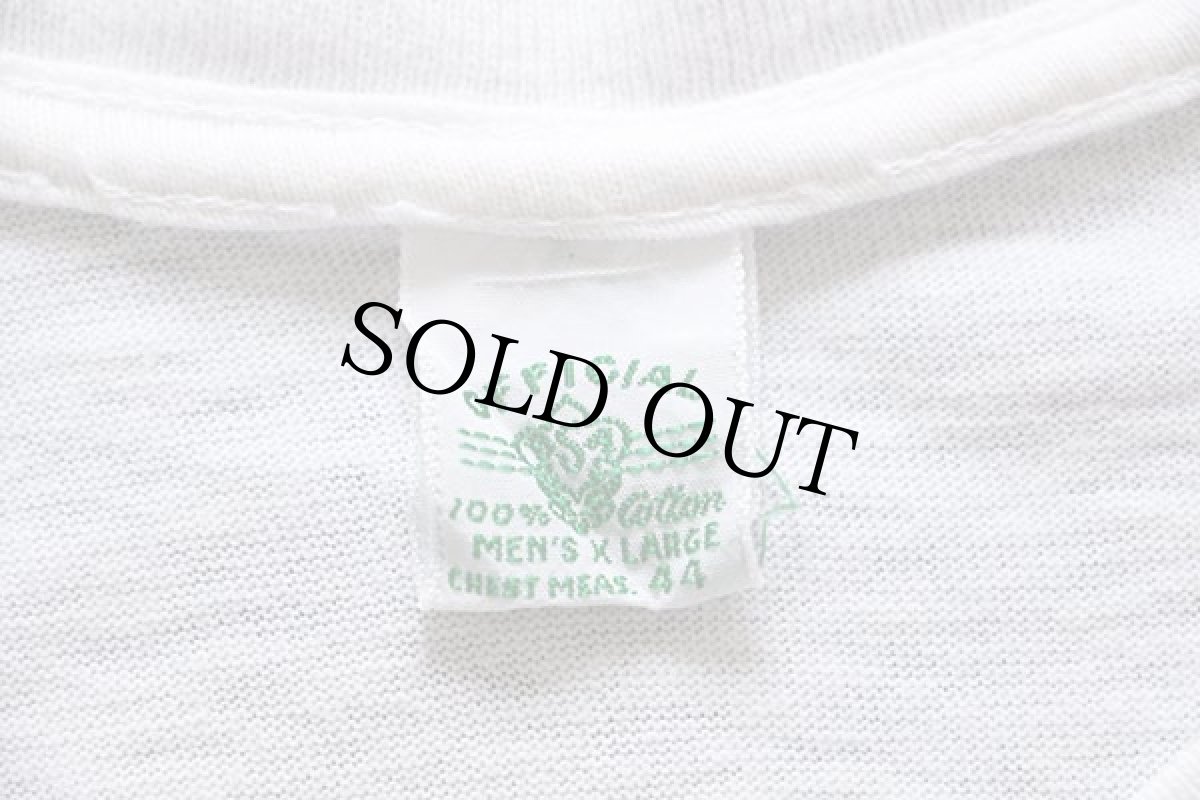 画像4: 50s BSA ボーイスカウト SCHIFF SCOUT RESERVATION 染み込みプリント コットンTシャツ 白 XL (4)