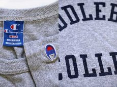 画像3: 90s USA製 Championチャンピオン MIDDLEBURY COLLEGE 染み込みプリント 88/12 Tシャツ 杢グレー M (3)