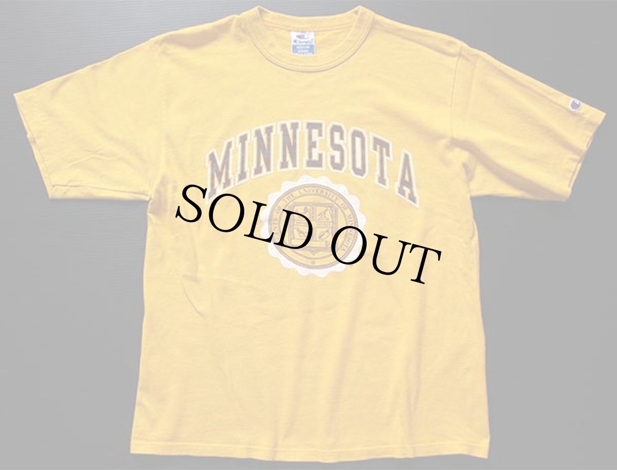 画像2: 90s USA製 Championチャンピオン MINNESOTA コットンTシャツ マスタード M (2)