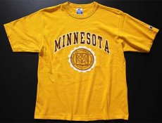 画像2: 90s USA製 Championチャンピオン MINNESOTA コットンTシャツ マスタード M (2)