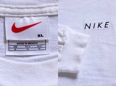 画像3: 00s NIKEナイキ ワンポイント コットン 長袖Tシャツ 白 XL (3)