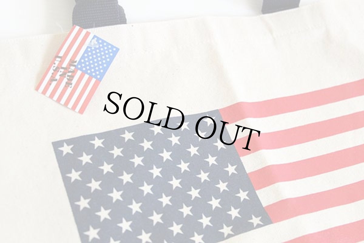 画像5: デッドストック★80s USA製 AVON 星条旗 コットン キャンバス トートバッグ エコバッグ 生成り (5)