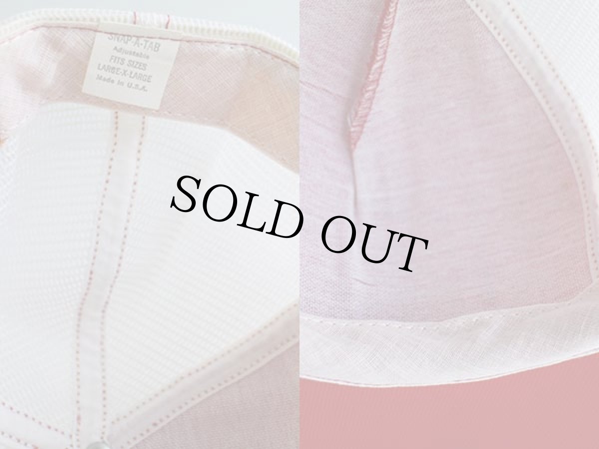 画像3: デッドストック★80s USA製 Schmidt BEER フェルトプリント メッシュキャップ 赤×白 (3)