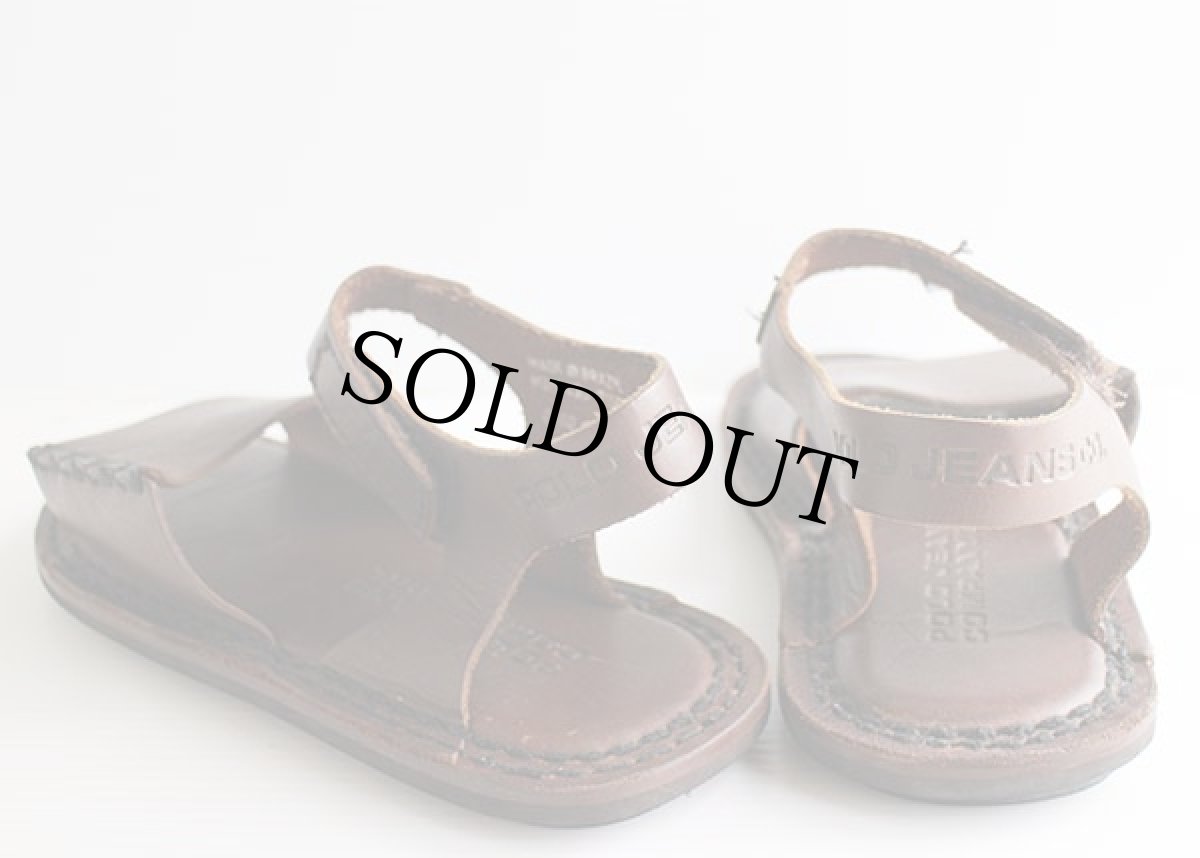 画像2: 00s POLO JEANSポロ ジーンズ ラルフローレン レザーサンダル 焦げ茶 (2)