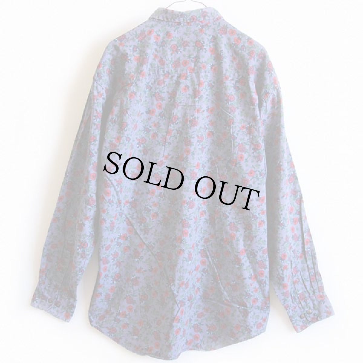 画像2: 90s GAPギャップ 花柄 総柄 ボタンダウン コットンシャツ L (2)