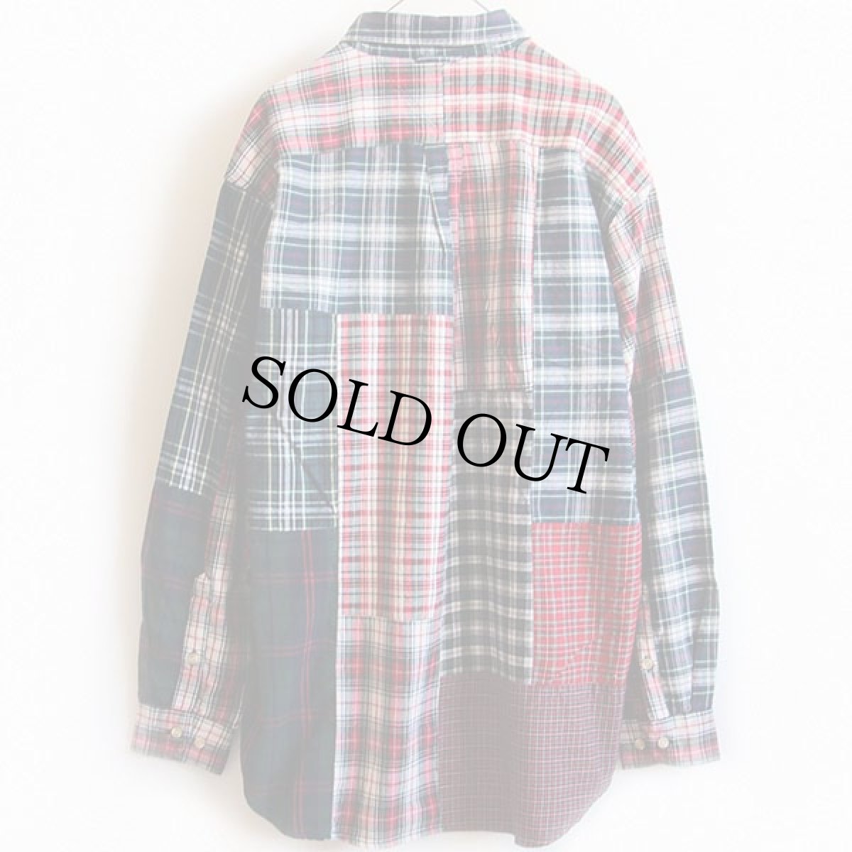 画像2: 90s TOMMY HILFIGERトミーヒルフィガー クレイジー パッチワーク ボタンダウン オックスフォード コットンシャツ M (2)