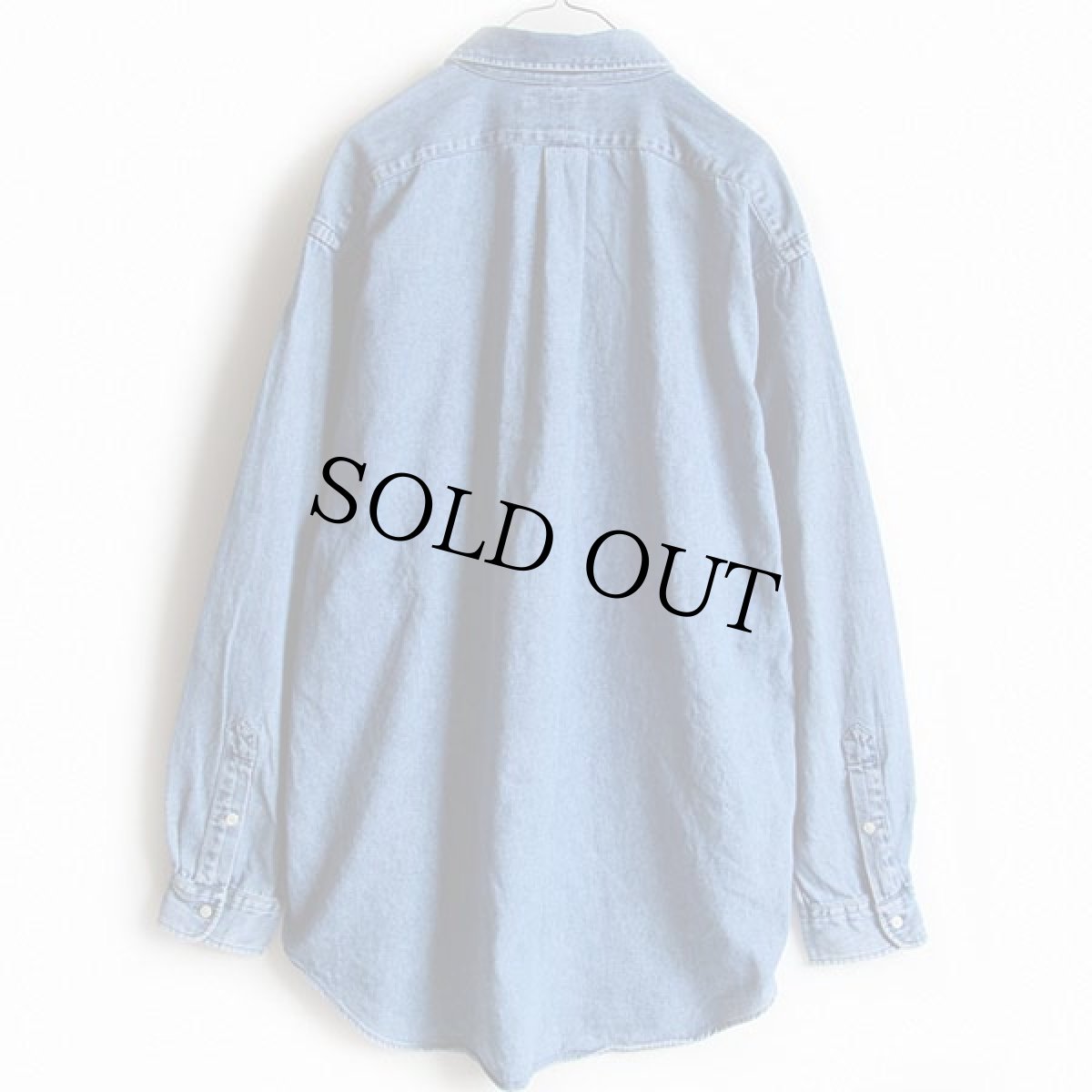 画像2: 90s ラルフローレン BLAIRE ワンポイント ボタンダウン デニムシャツ L (2)