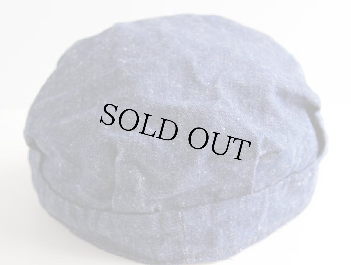 画像2: 70s UNKNOWN デニム ワークキャップ L (2)