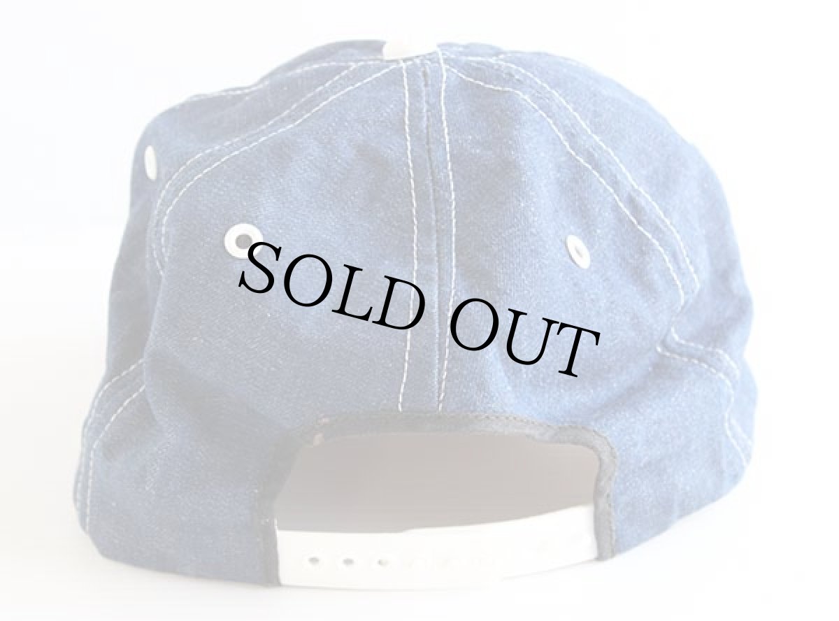 画像2: 70s USA製 OMRパッチ付き デニムキャップ (2)