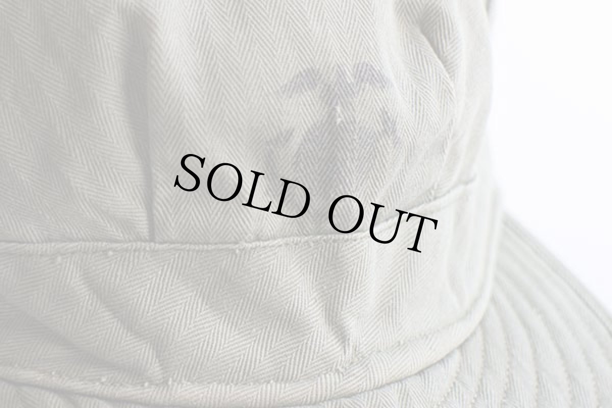 画像4: 40s 米軍 USMC HBT ヘリンボーンツイル キャップ オリーブ (4)