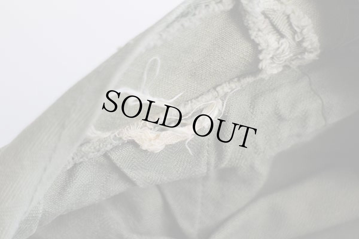 画像7: 40s 米軍 USMC HBT ヘリンボーンツイル キャップ オリーブ (7)