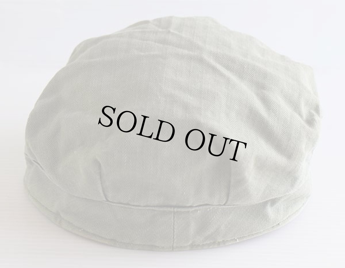 画像2: 40s 米軍 USMC HBT ヘリンボーンツイル キャップ オリーブ (2)